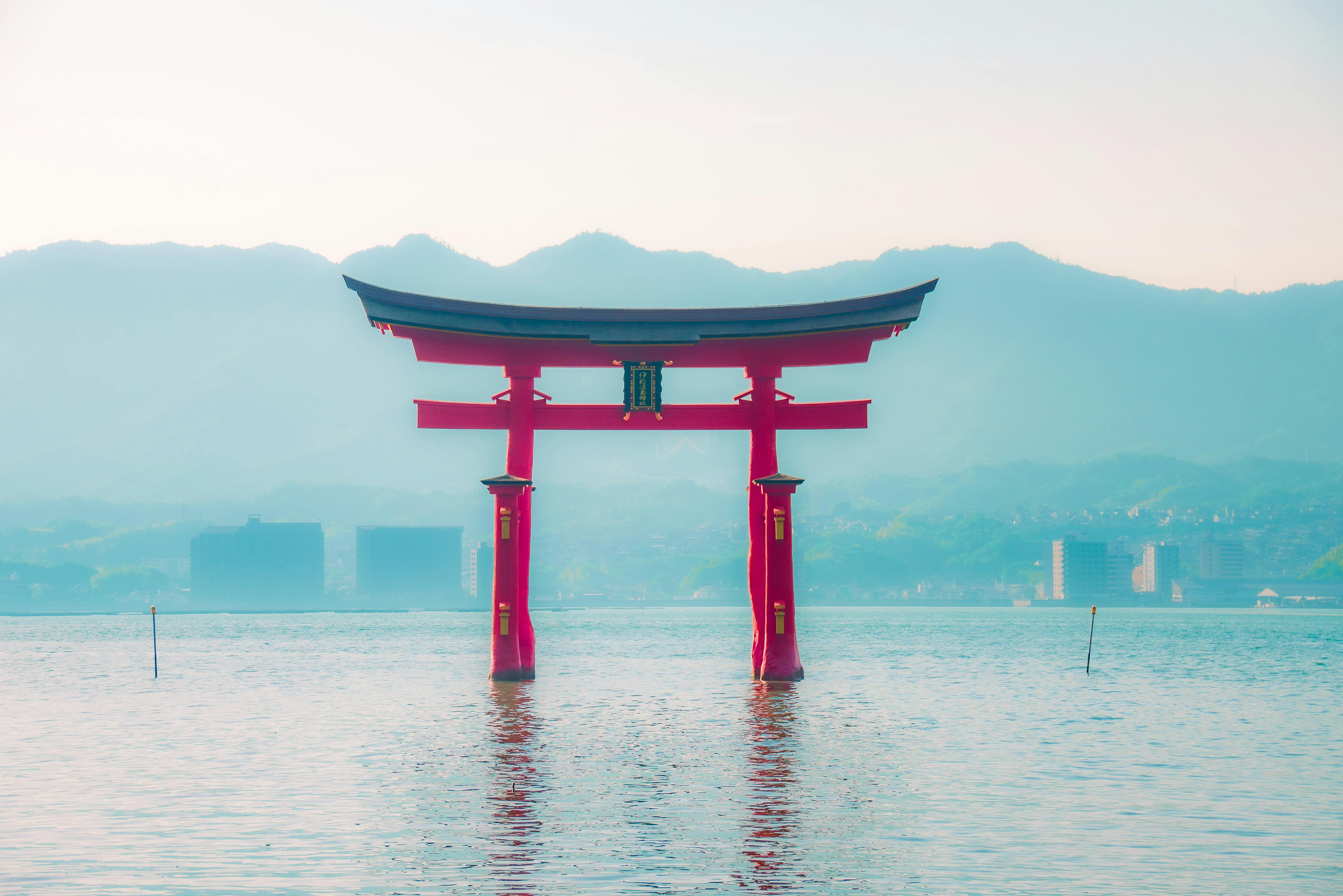 Itsukushima floating torii gate at Miyajima